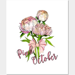 Pink Peony Flowers Posters and Art